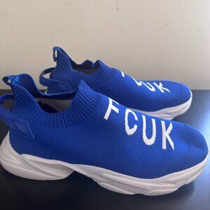 French Connection Sock Sneakers in Royal Blue w/ White "FCUK", Men's US 12.5